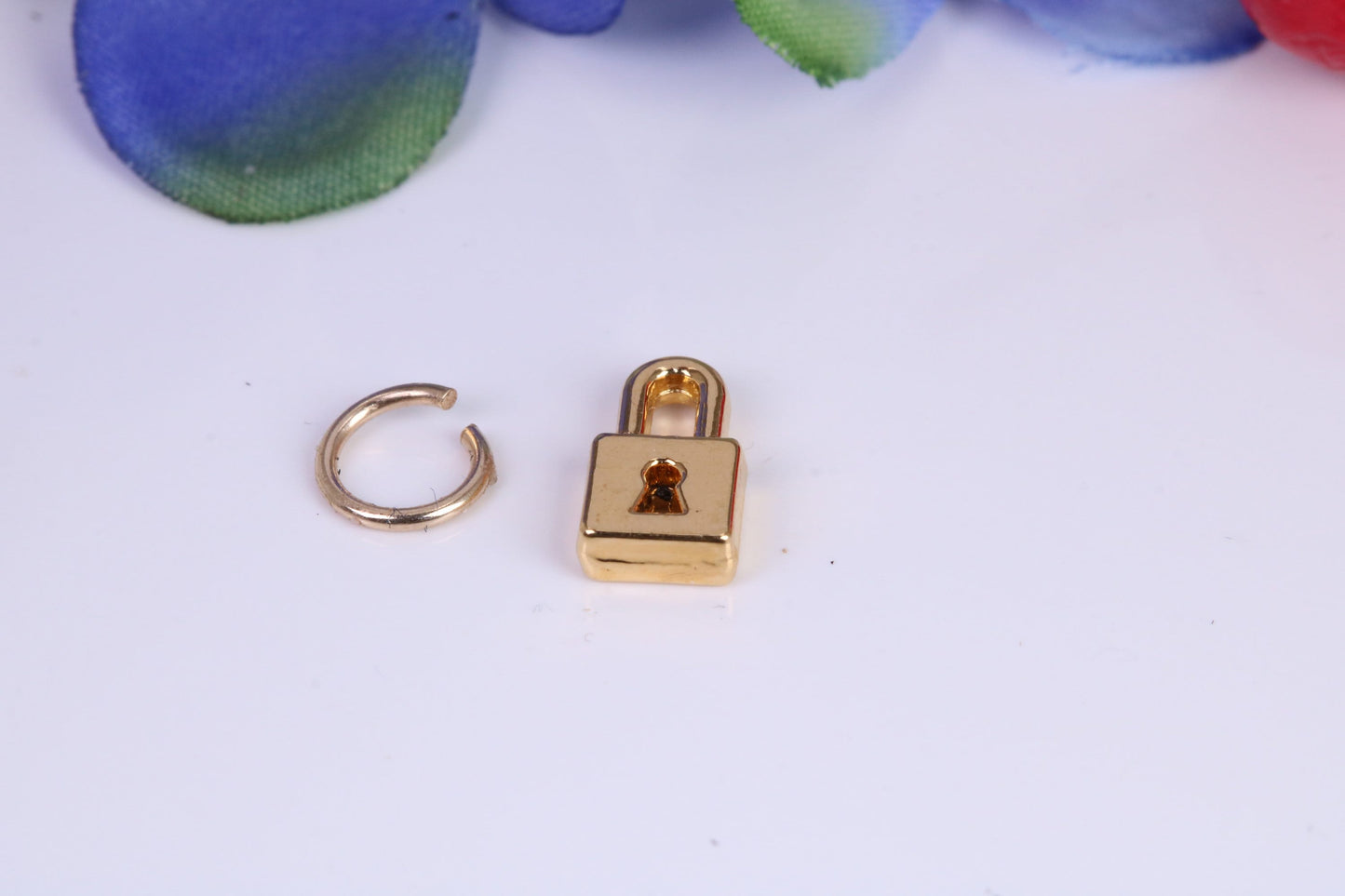 Padlock Charm, Traditional Charm, Made from Solid Cast Yellow Gold, British Hallmarked