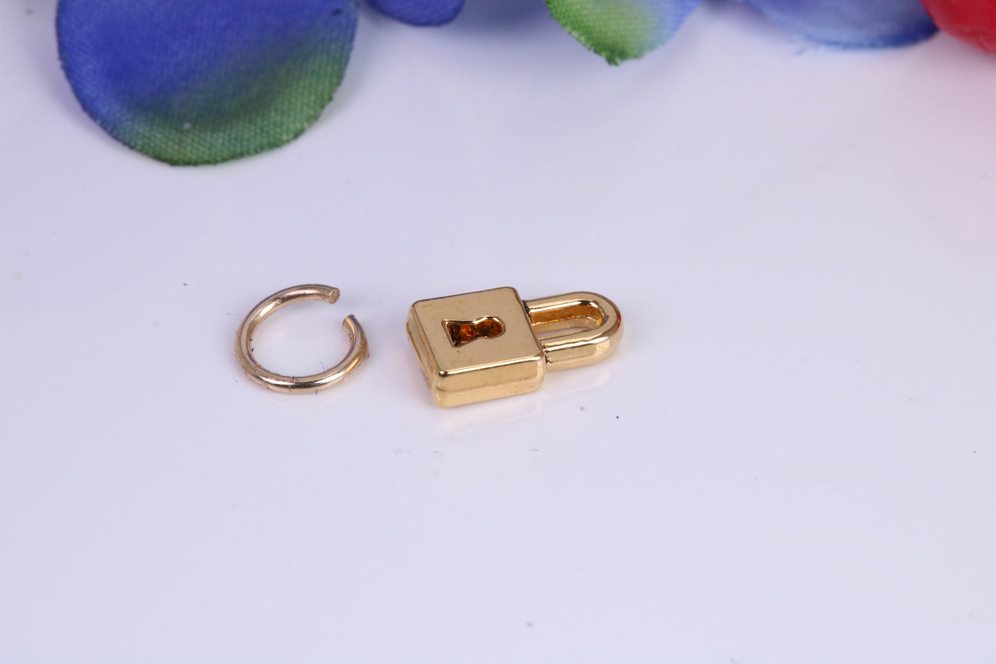 Padlock Charm, Traditional Charm, Made from Solid Cast Yellow Gold, British Hallmarked