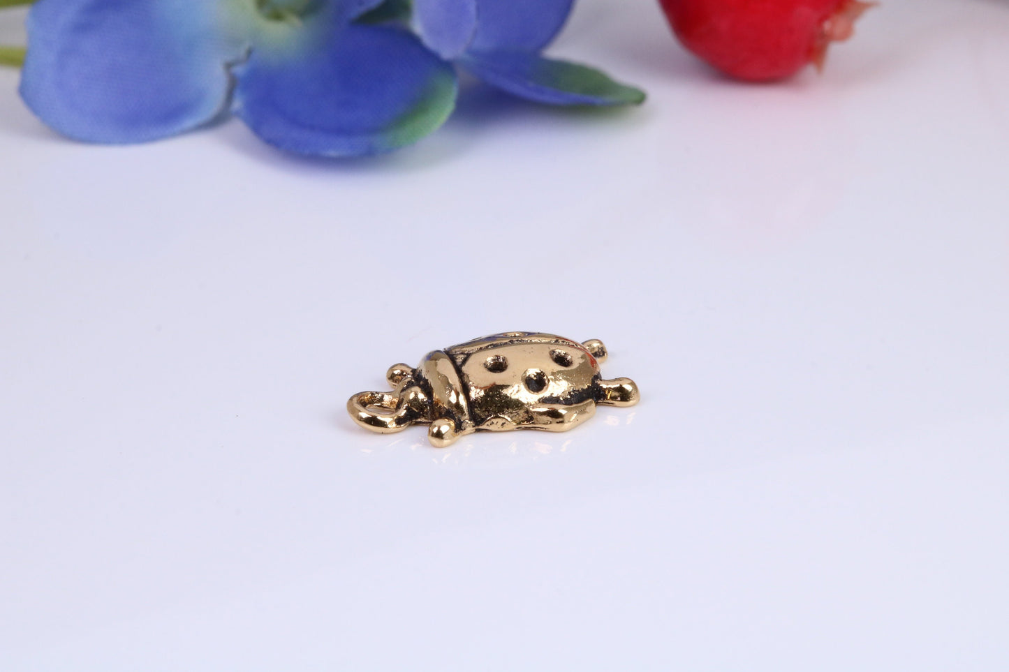 Beetle Charm, Traditional Charm, Made from Solid Cast Yellow Gold, British Hallmarked