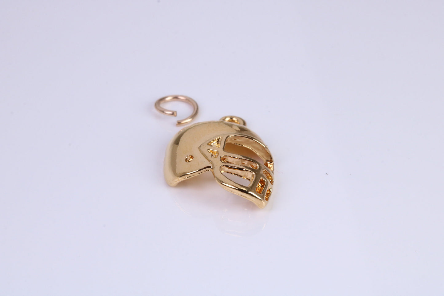 American Football Hat charm, Traditional Charm, Made from Solid Cast Yellow Gold, British Hallmarked