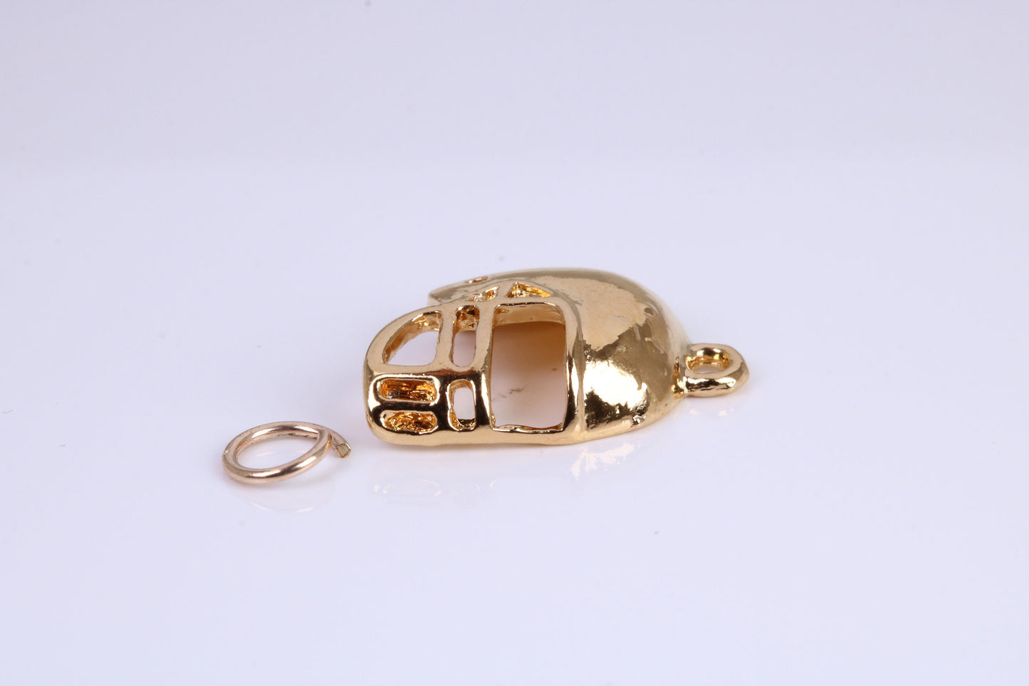 American Football Hat charm, Traditional Charm, Made from Solid Cast Yellow Gold, British Hallmarked