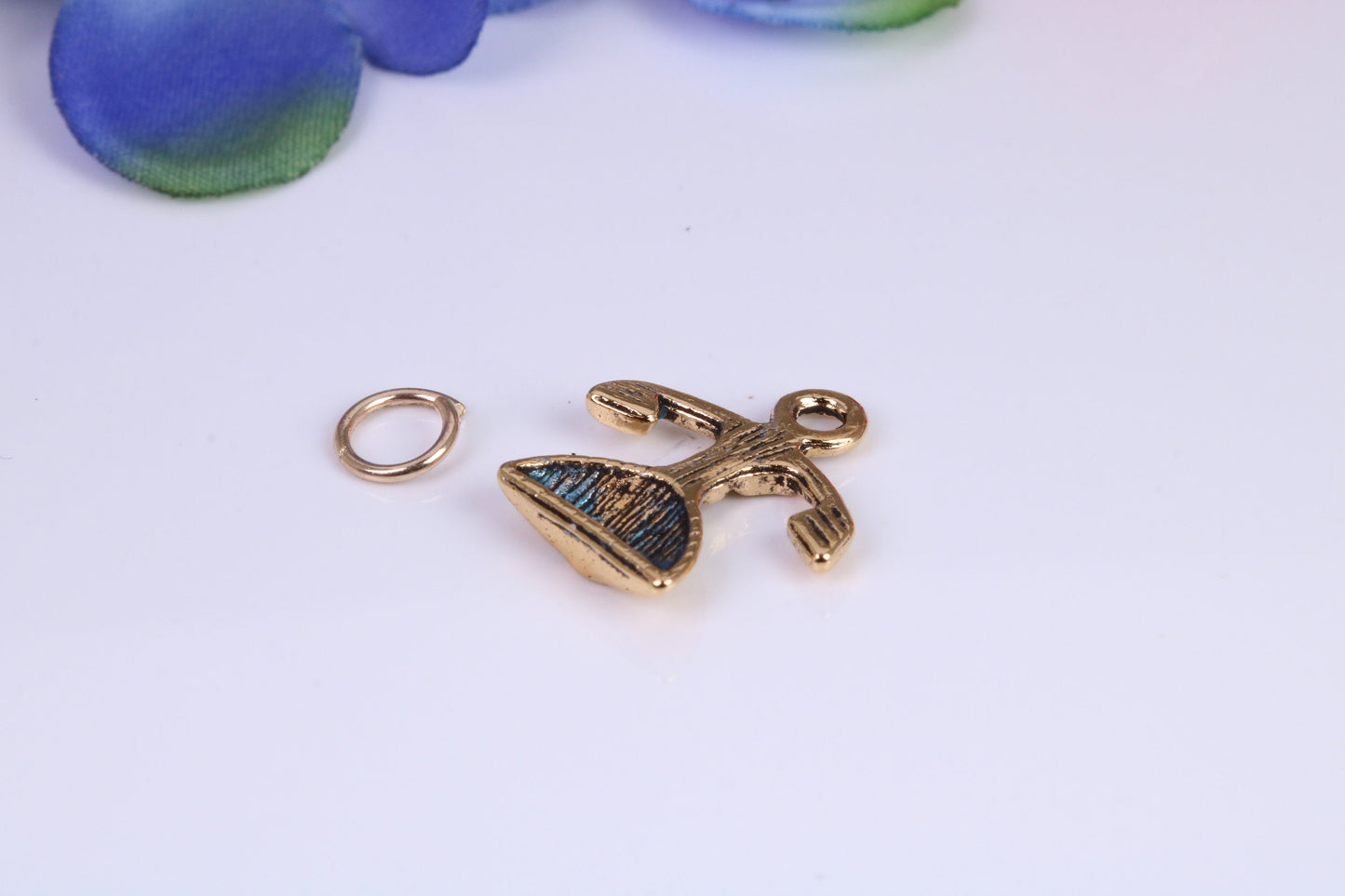 Vintage Phone Charm, Traditional Charm, Made From Solid Cast Yellow Gold with British Hallmark