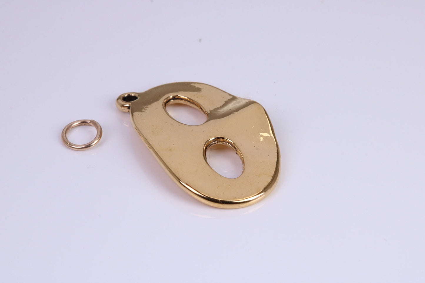 Pantomime Mask Charm, Traditional Charm, Made from Solid Cast Yellow Gold, British Hallmarked