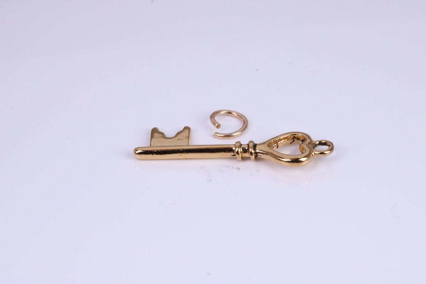 Key Charm, Traditional Charm, Made from Solid Cast Yellow Gold, British Hallmarked