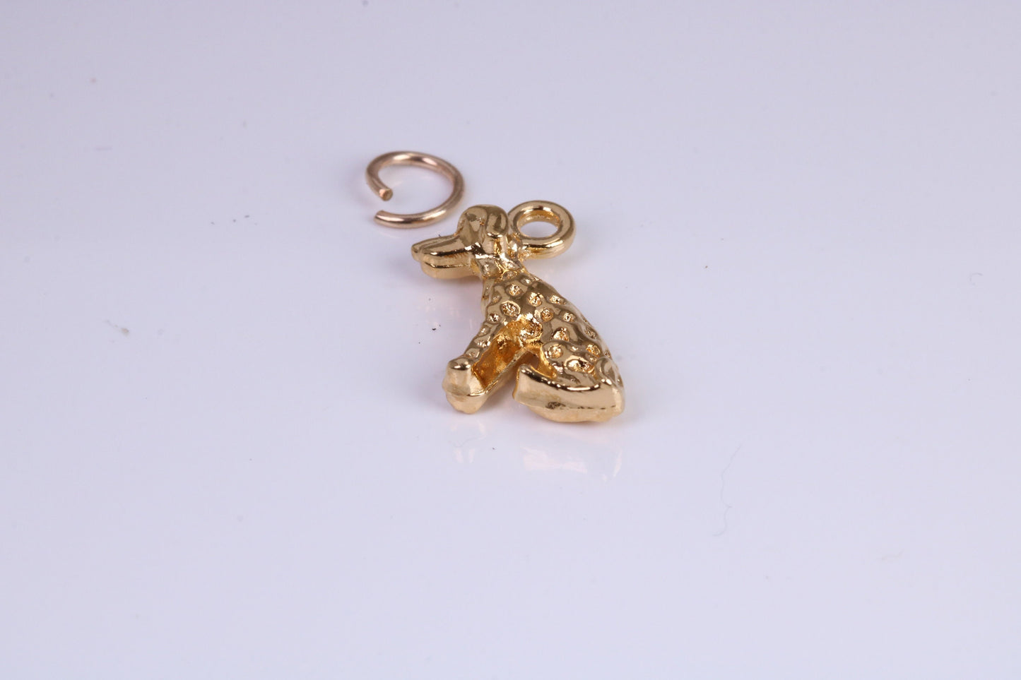 Dog Charm, Traditional Charm, Made from Solid Cast Yellow Gold, British Hallmarked