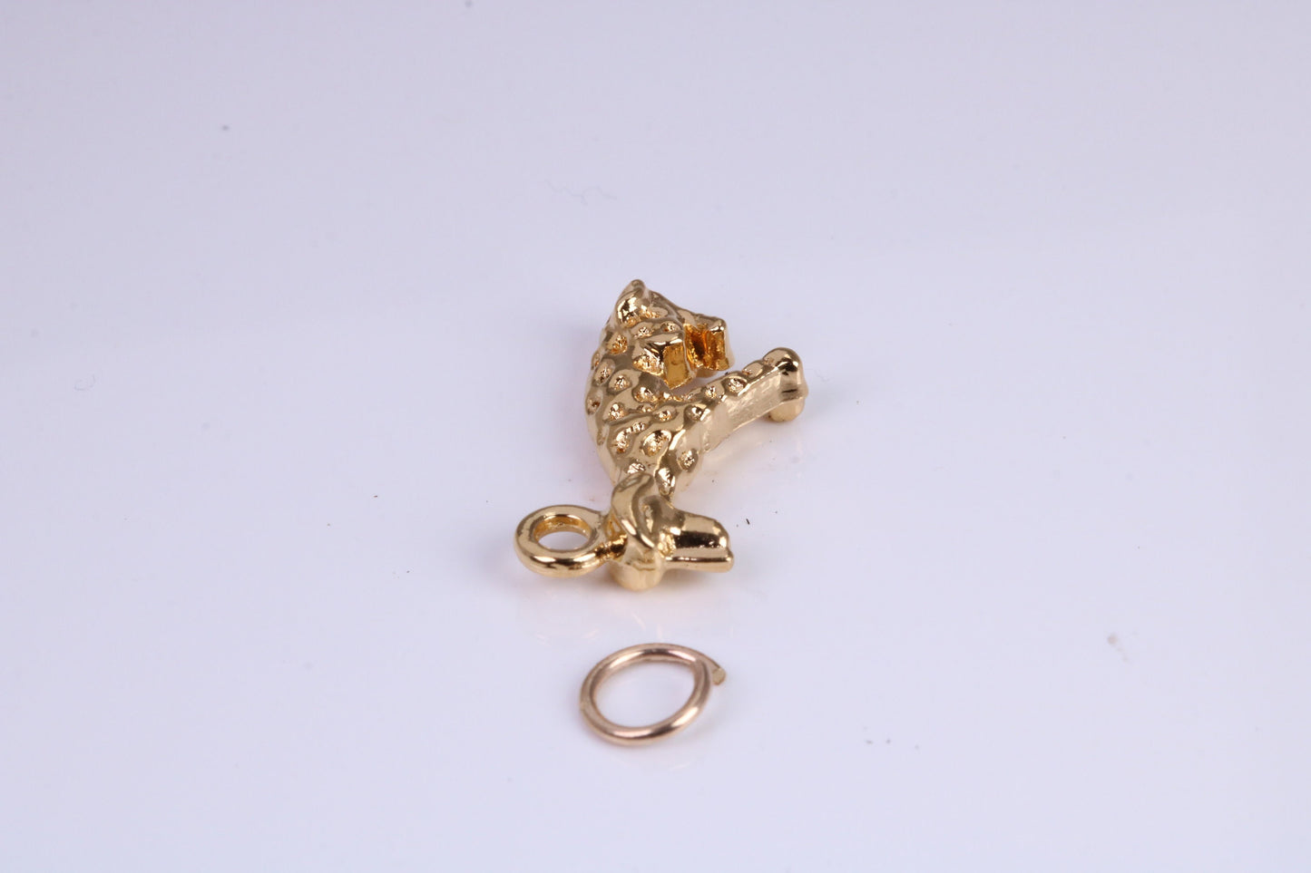 Dog Charm, Traditional Charm, Made from Solid Cast Yellow Gold, British Hallmarked