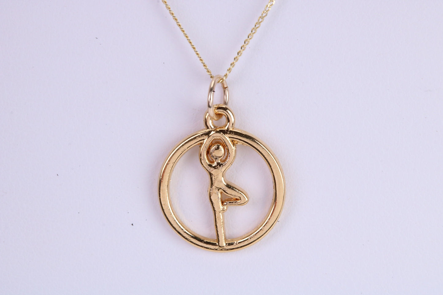 Gymnast Necklace, Made from Solid Yellow Gold with High Polished Finish, British Hallmarked