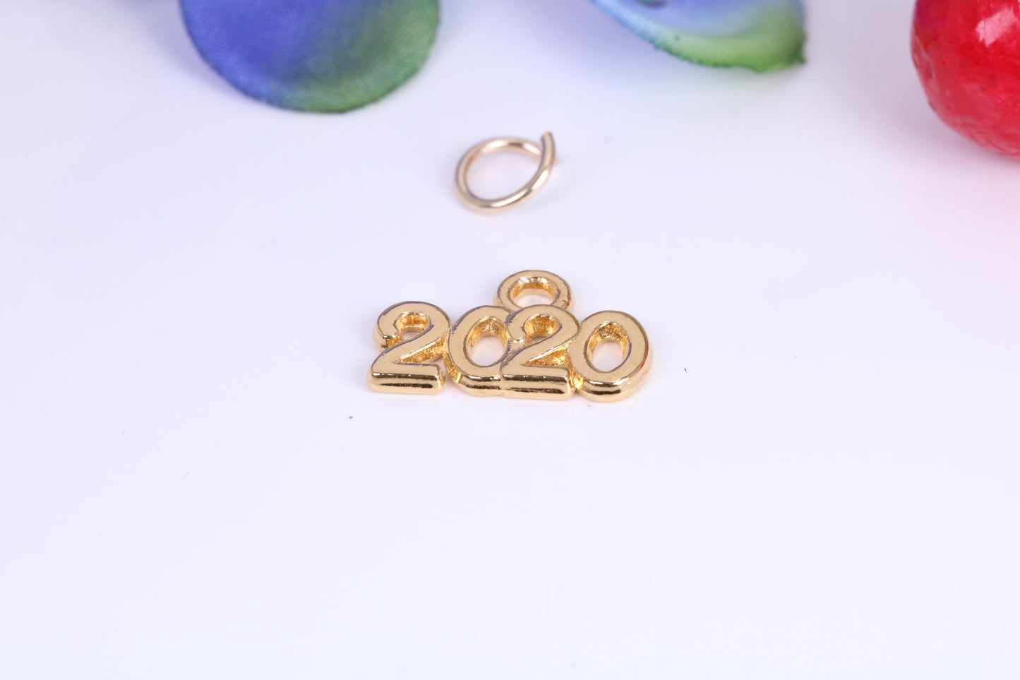 Year 2020 Charm, Traditional Charm, Made from Solid Cast Yellow Gold, British Hallmarked