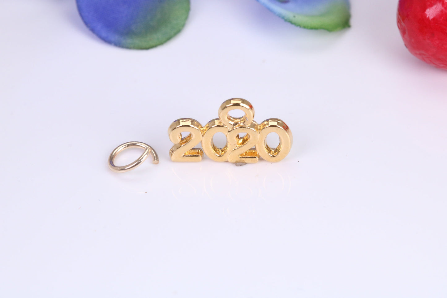 Year 2020 Charm, Traditional Charm, Made from Solid Cast Yellow Gold, British Hallmarked