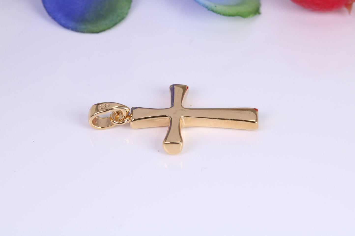 Cross, Made from solid Sterling Silver, 18ct Yellow Gold Plated