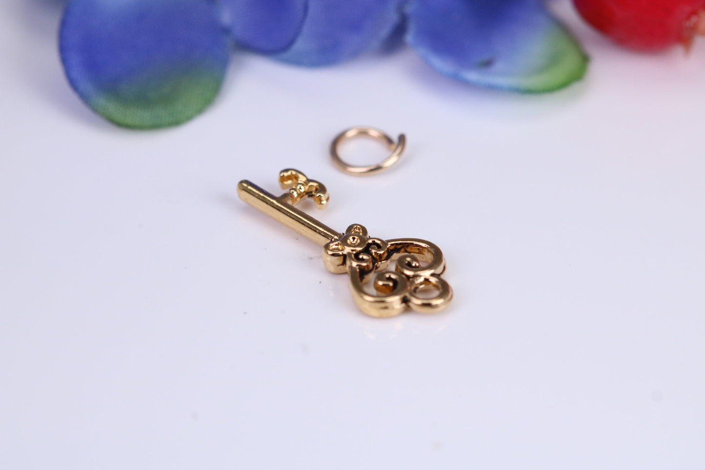 Key Charm, Traditional Charm, Made from Solid Cast Yellow Gold, British Hallmarked