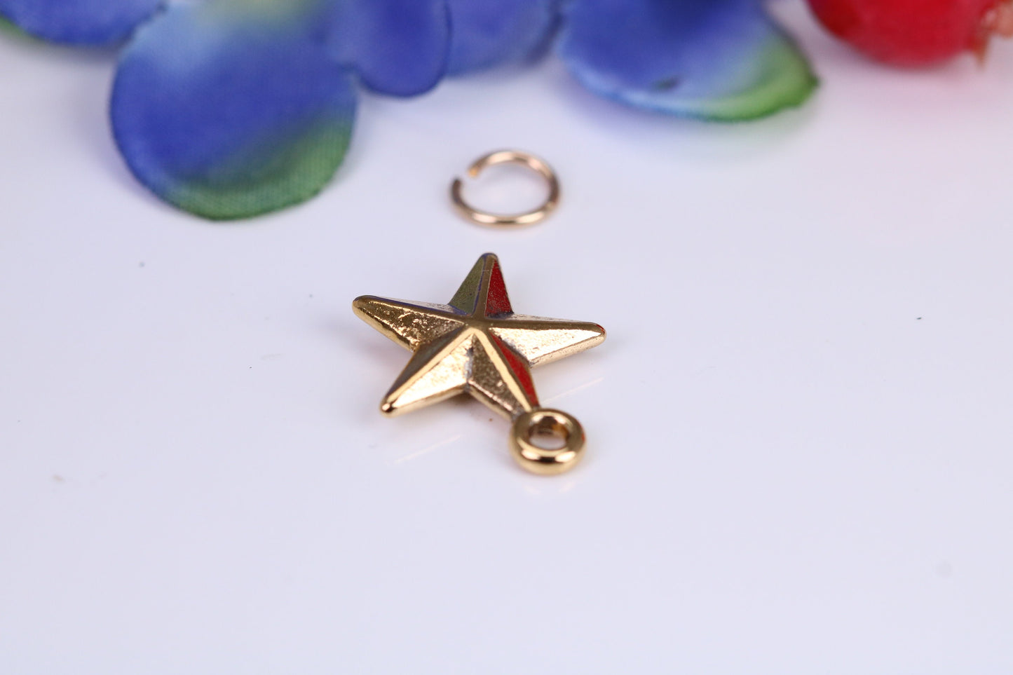 Star Charm, Traditional Charm, Made from Solid Cast Yellow Gold, British Hallmarked