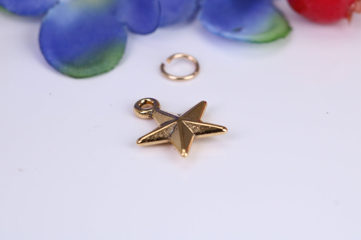 Star Charm, Traditional Charm, Made from Solid Cast Yellow Gold, British Hallmarked