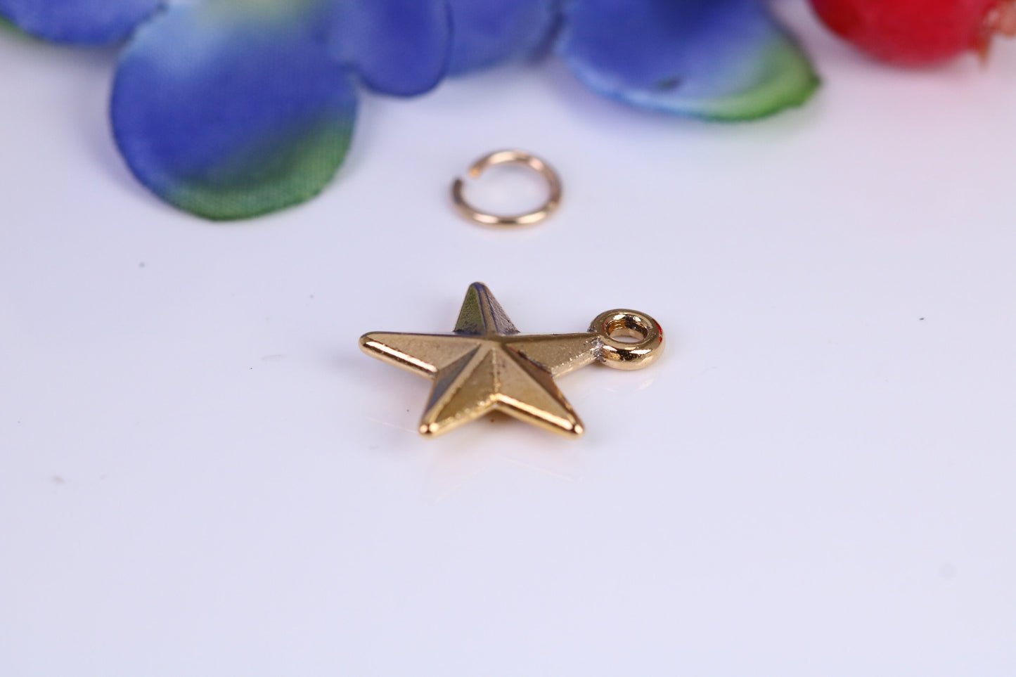 Star Charm, Traditional Charm, Made from Solid Cast Yellow Gold, British Hallmarked