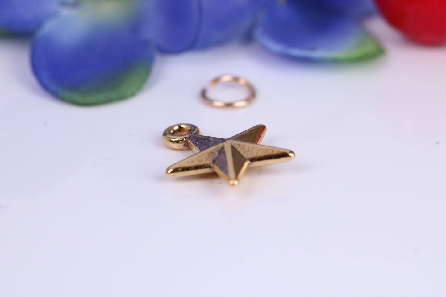 Star Charm, Traditional Charm, Made from Solid Cast Yellow Gold, British Hallmarked