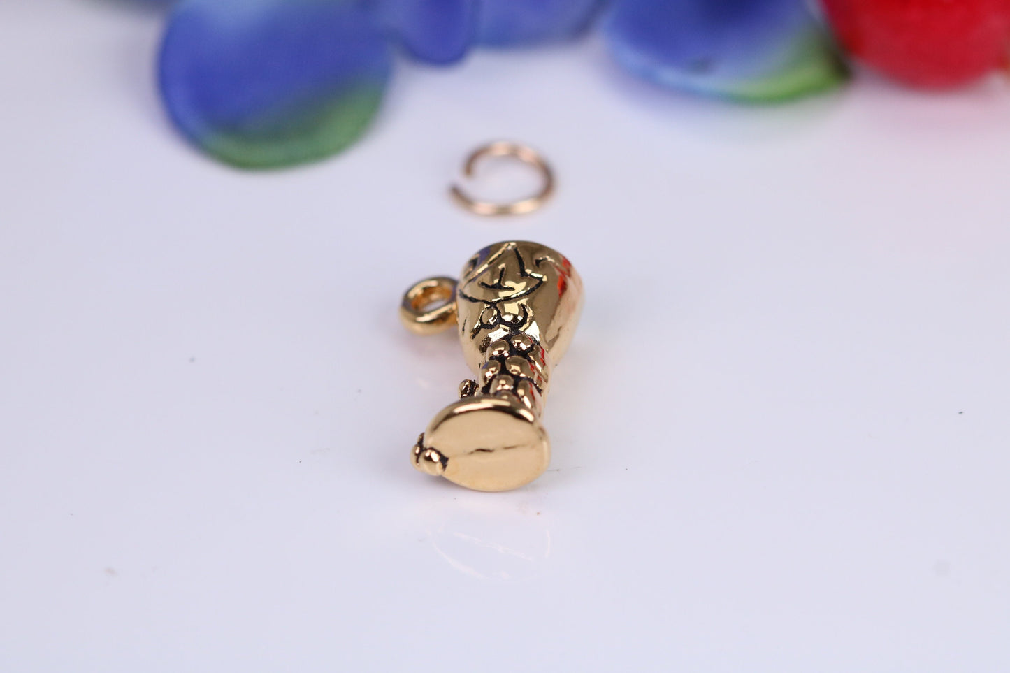 Wine Goblet Charm, Traditional Charm, Made from Solid Cast Yellow Gold, British Hallmarked