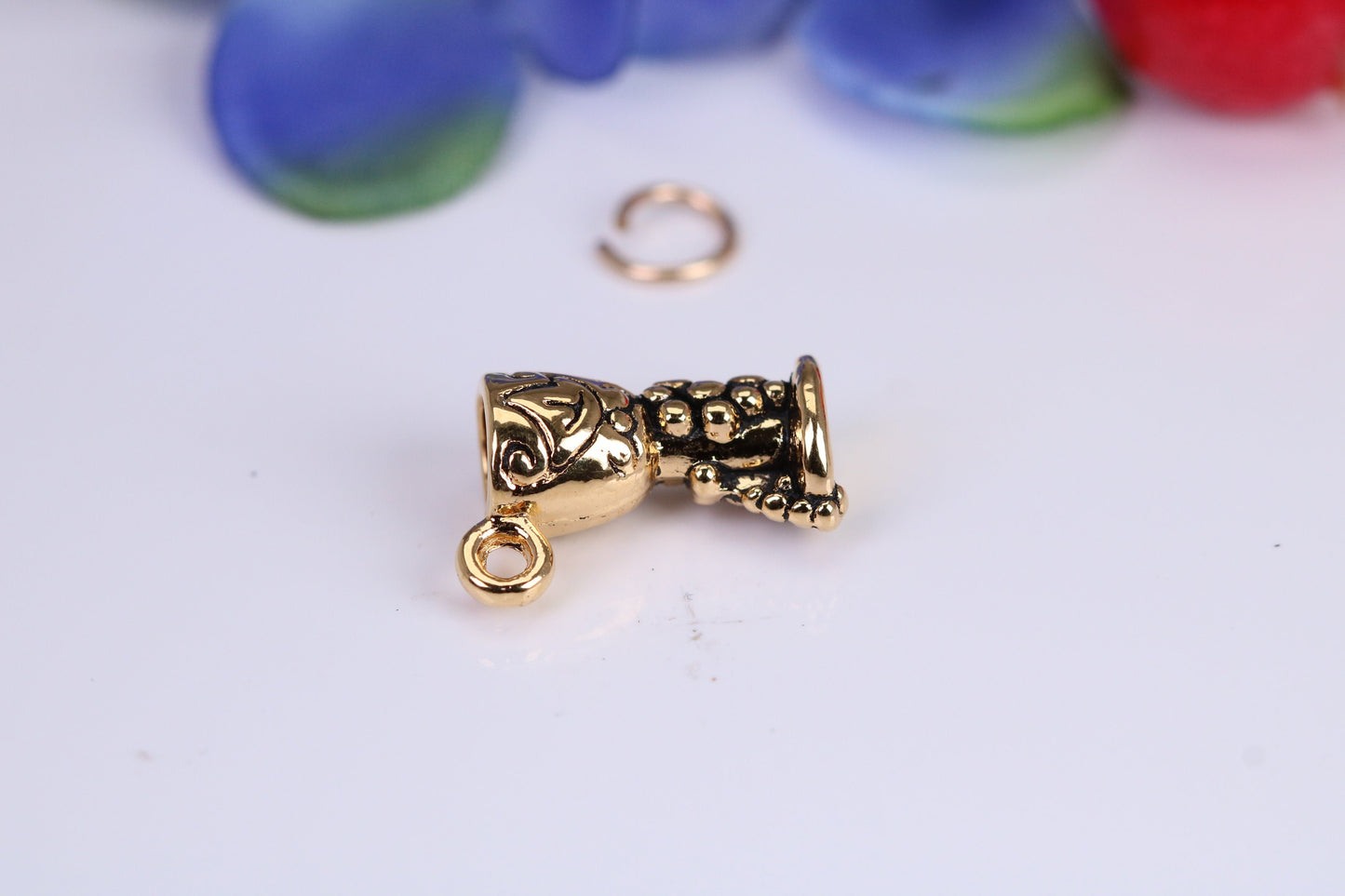 Wine Goblet Charm, Traditional Charm, Made from Solid Cast Yellow Gold, British Hallmarked