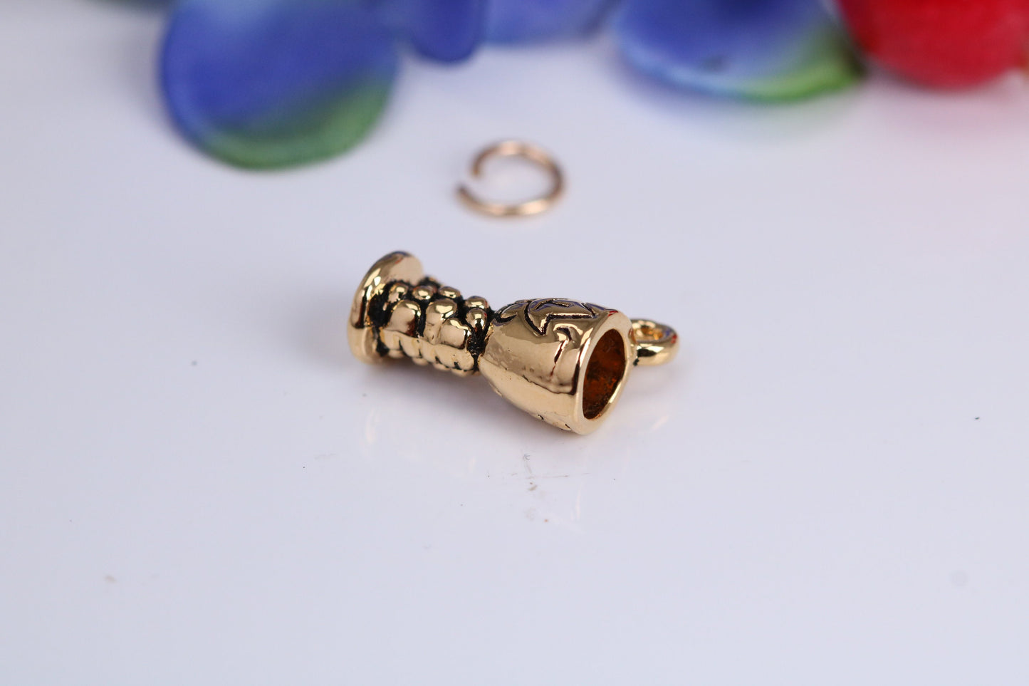 Wine Goblet Charm, Traditional Charm, Made from Solid Cast Yellow Gold, British Hallmarked