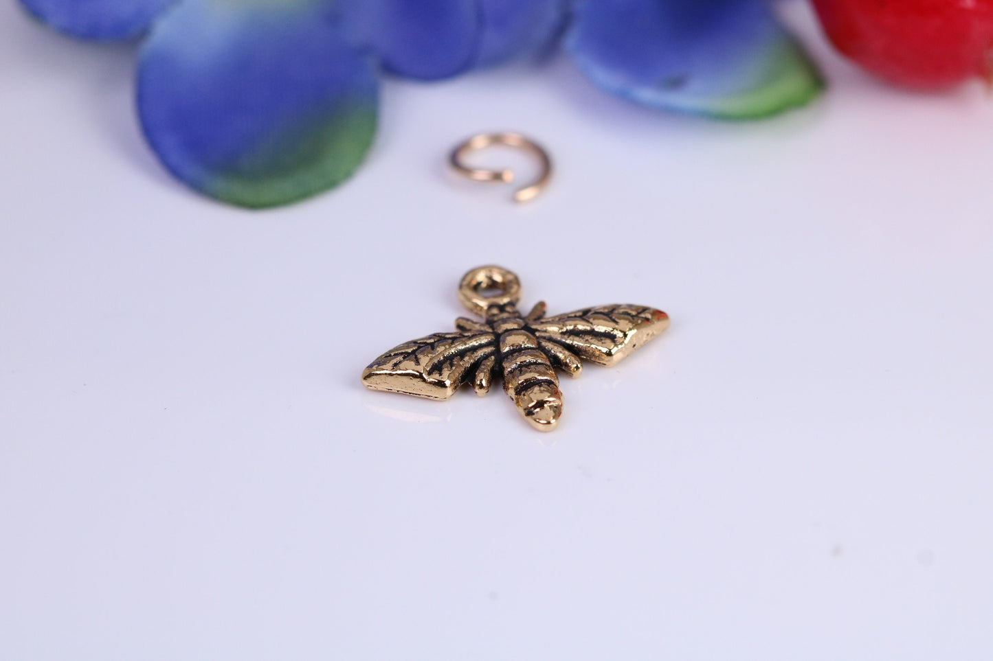 Wasp Charm, Traditional Charm, Made from Solid Cast Yellow Gold, British Hallmarked