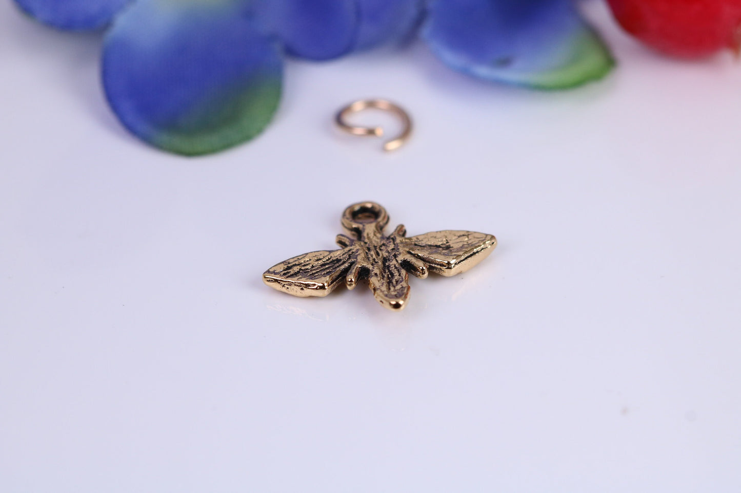 Wasp Charm, Traditional Charm, Made from Solid Cast Yellow Gold, British Hallmarked