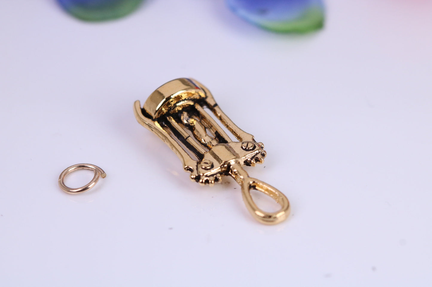 Wine Bottle Opener Charm, Traditional Charm, Made from Solid Cast Yellow Gold, British Hallmarked