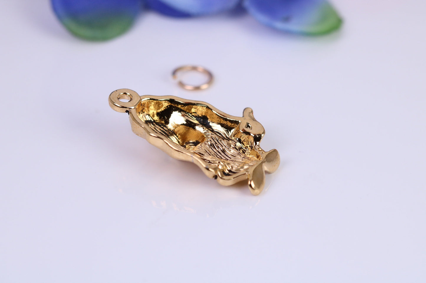 Basset Hound Charm, Traditional Charm, Made from Solid Cast Yellow Gold, British Hallmarked