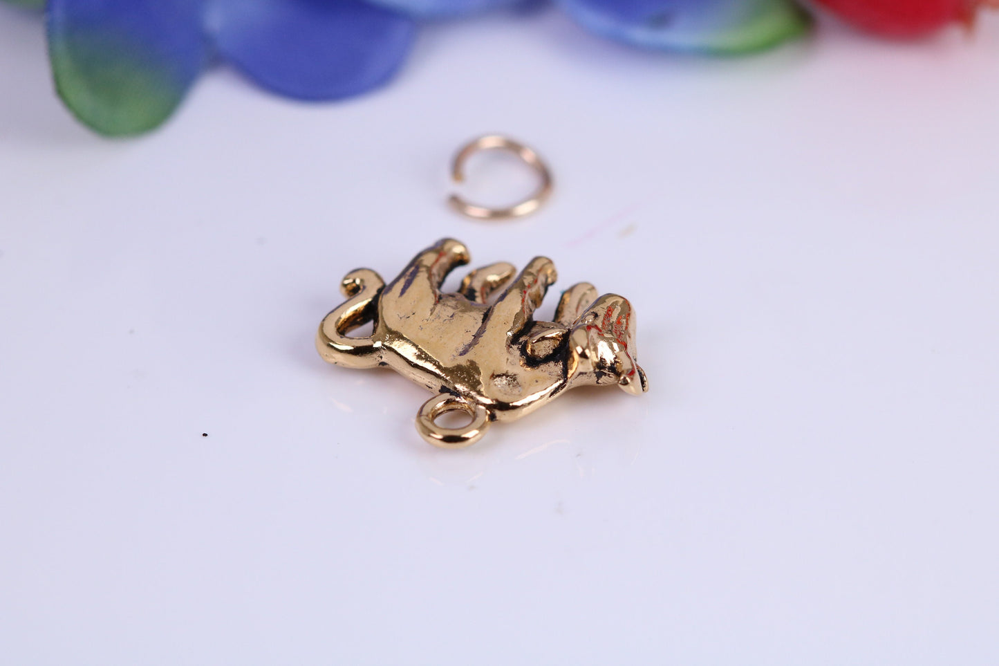 Cow Charm, Traditional Charm, Made from Solid Cast Yellow Gold, British Hallmarked