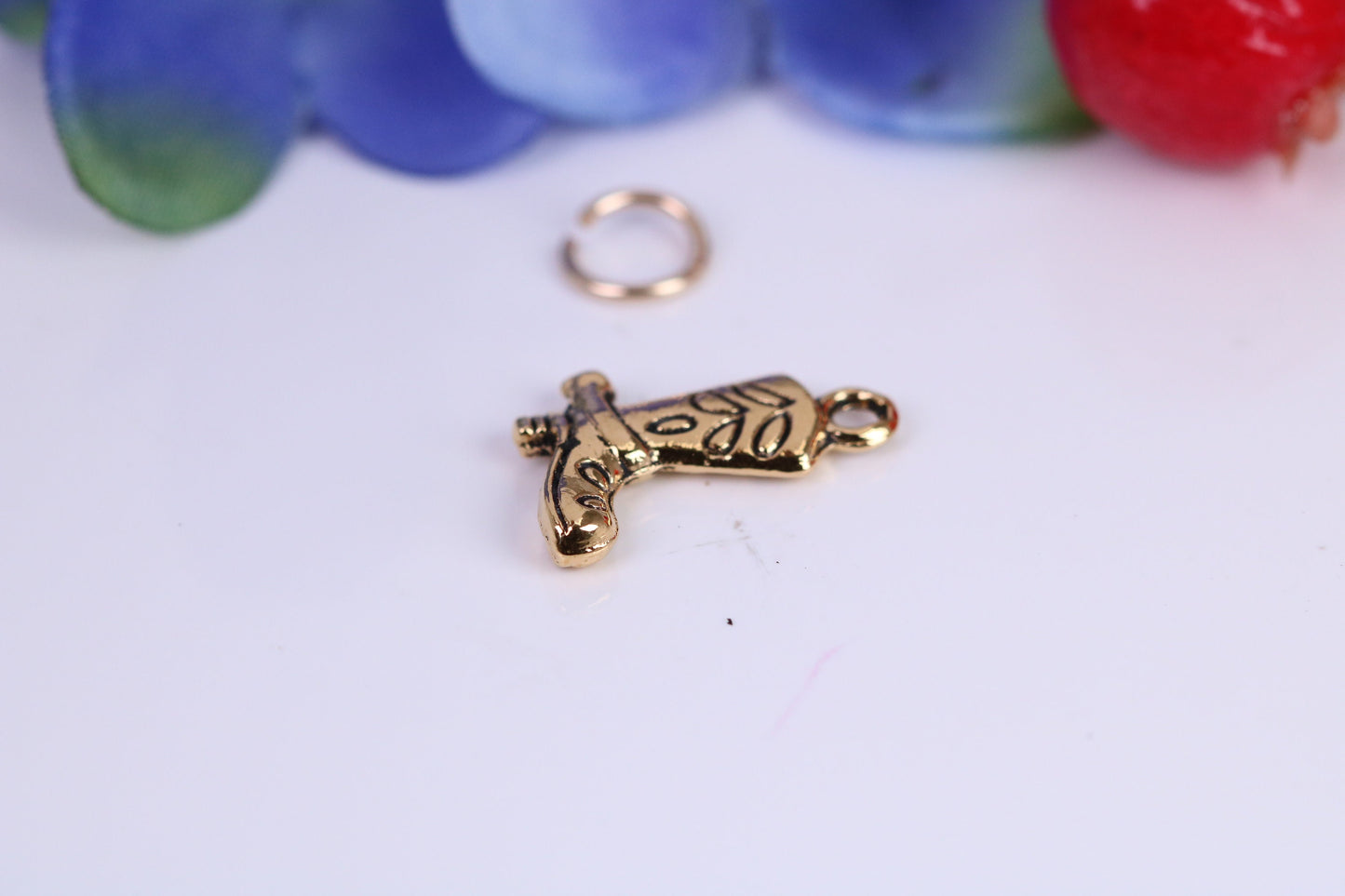 Cowboy Boot Charm, Traditional Charm, Made from Solid Cast Yellow Gold, British Hallmarked