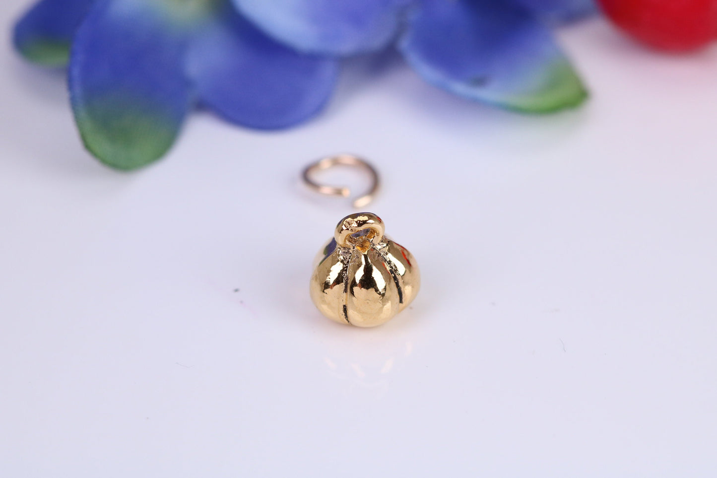 Pumpkin Charm, Traditional Charm, Made from Solid Cast Yellow Gold, British Hallmarked