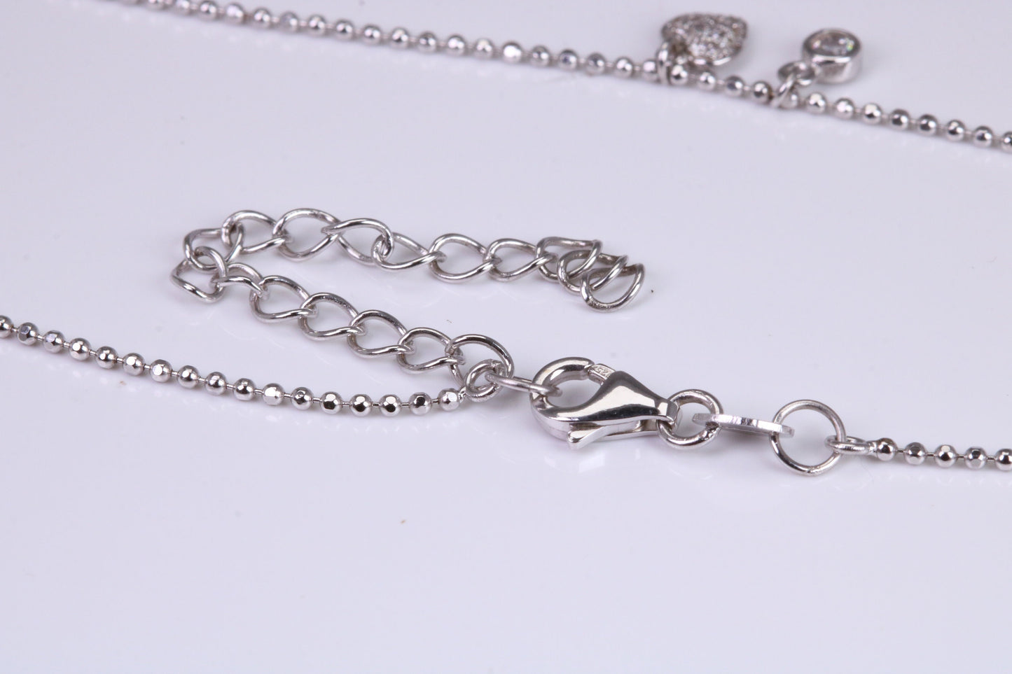 Diamond White Cubic Zirconia set Necklace, made from solid Sterling Silver