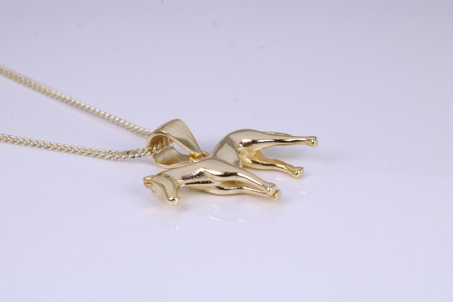 Horse Necklace, Made from solid Sterling Silver, 18ct Yellow Gold Plated