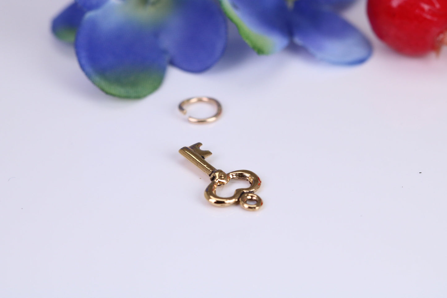 Key Charm, Traditional Charm, Made from Solid Cast Yellow Gold, British Hallmarked