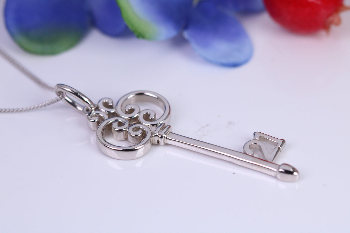 21st Birthday Key Necklace, Made from Solid 925 Grade Sterling Silver