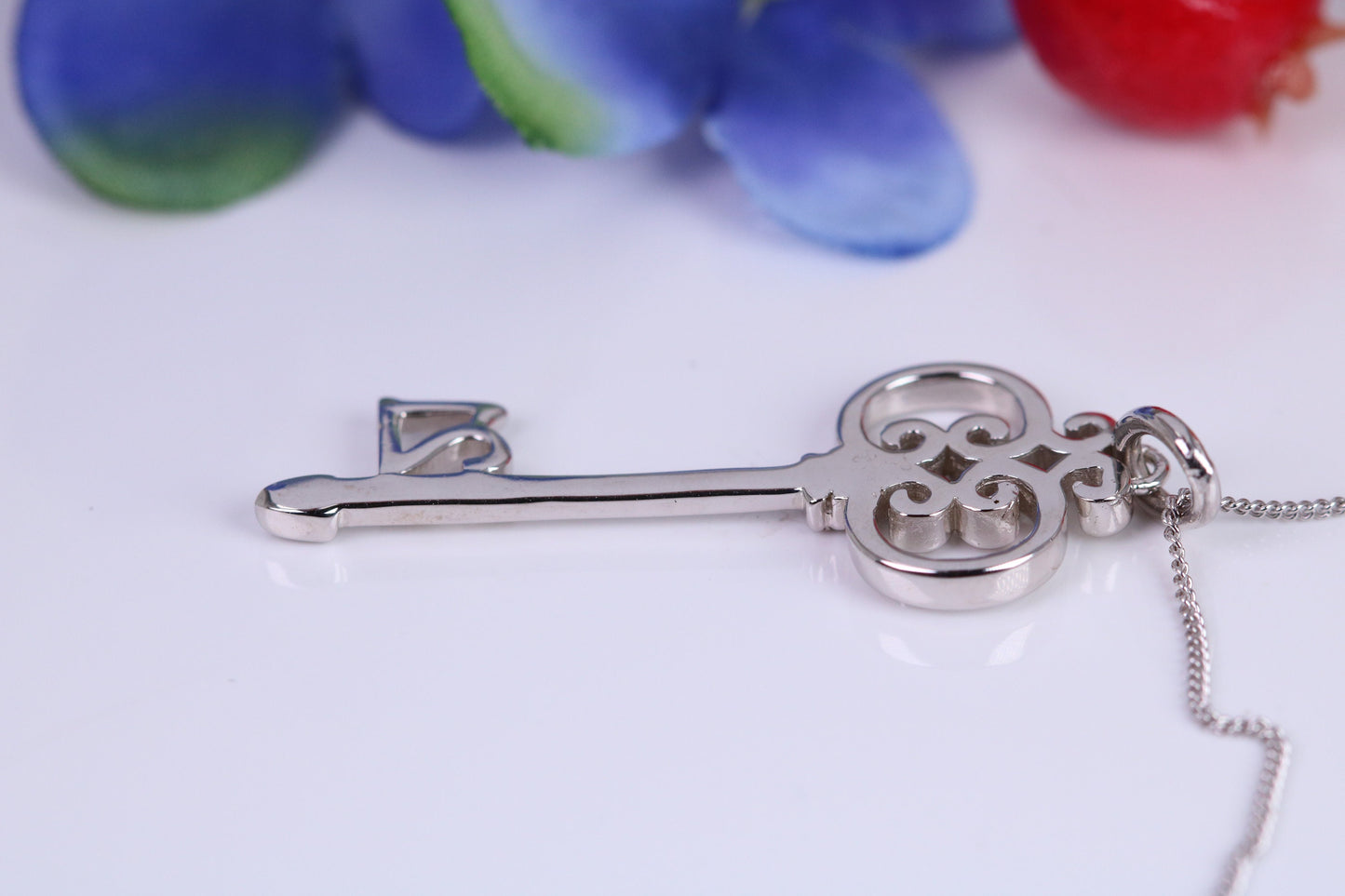21st Birthday Key Necklace, Made from Solid 925 Grade Sterling Silver