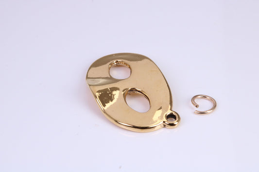 Pantomime Mask Charm, Traditional Charm, Made from Solid Cast Yellow Gold, British Hallmarked