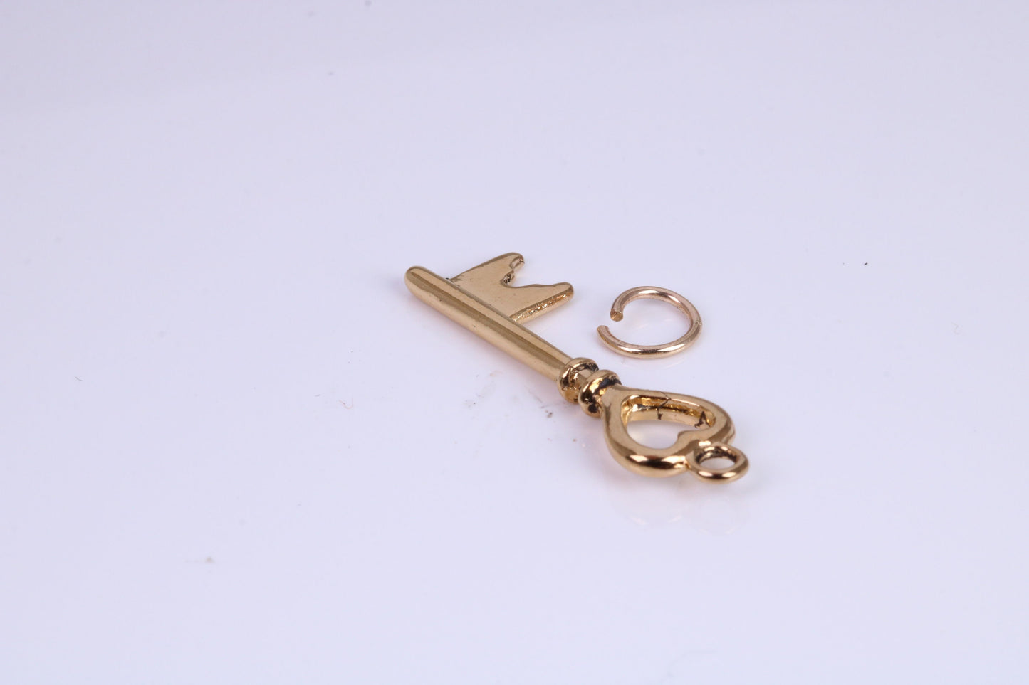 Key Charm, Traditional Charm, Made from Solid Cast Yellow Gold, British Hallmarked