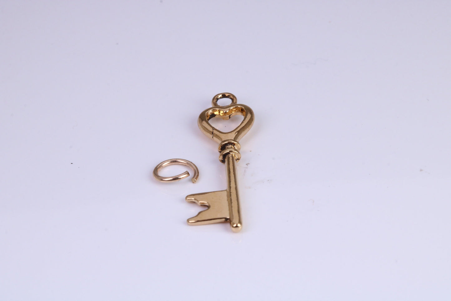 Key Charm, Traditional Charm, Made from Solid Cast Yellow Gold, British Hallmarked