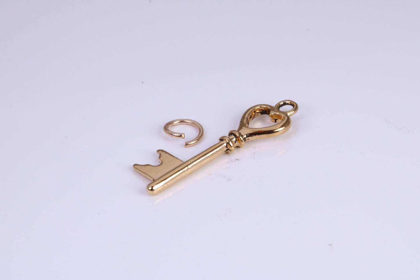 Key Charm, Traditional Charm, Made from Solid Cast Yellow Gold, British Hallmarked