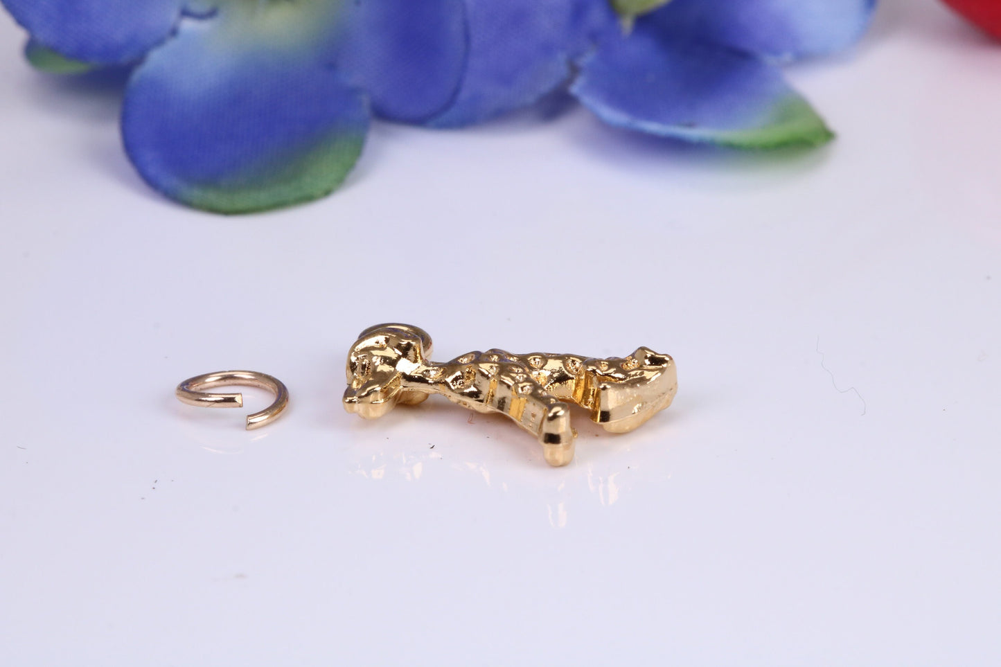 Dog Charm, Traditional Charm, Made from Solid Cast Yellow Gold, British Hallmarked