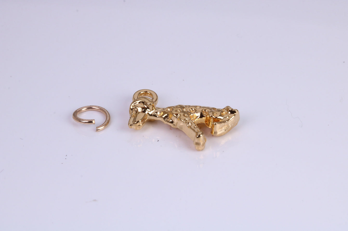 Dog Charm, Traditional Charm, Made from Solid Cast Yellow Gold, British Hallmarked