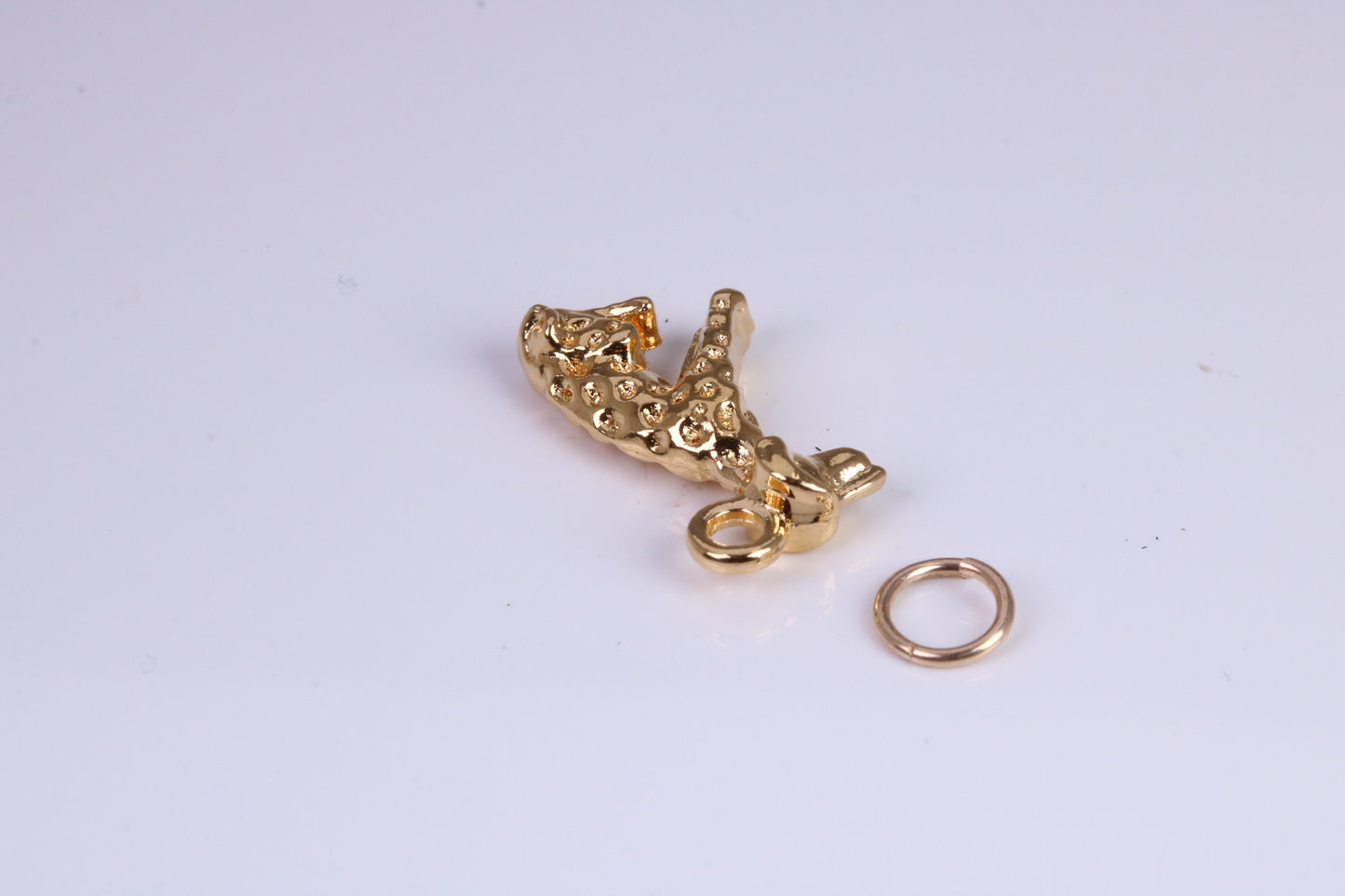 Dog Charm, Traditional Charm, Made from Solid Cast Yellow Gold, British Hallmarked