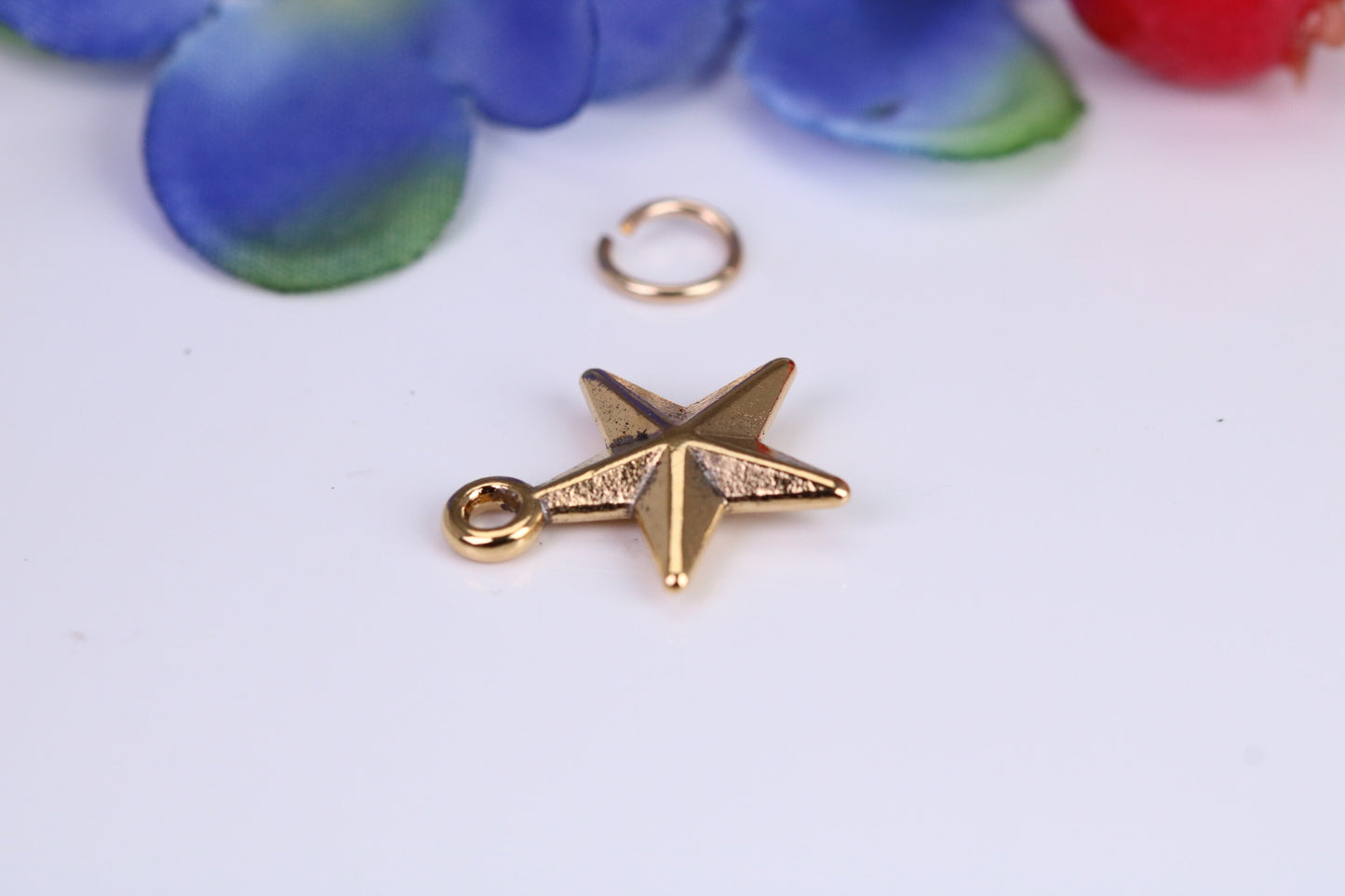 Star Charm, Traditional Charm, Made from Solid Cast Yellow Gold, British Hallmarked