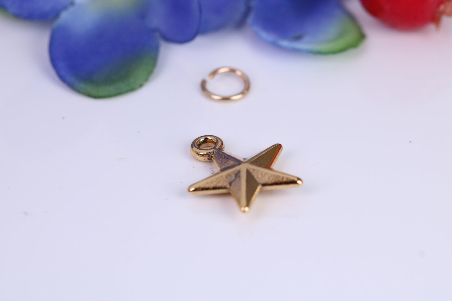 Star Charm, Traditional Charm, Made from Solid Cast Yellow Gold, British Hallmarked
