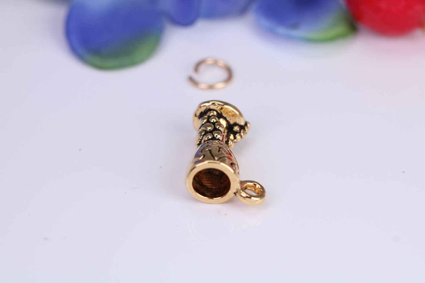 Wine Goblet Charm, Traditional Charm, Made from Solid Cast Yellow Gold, British Hallmarked