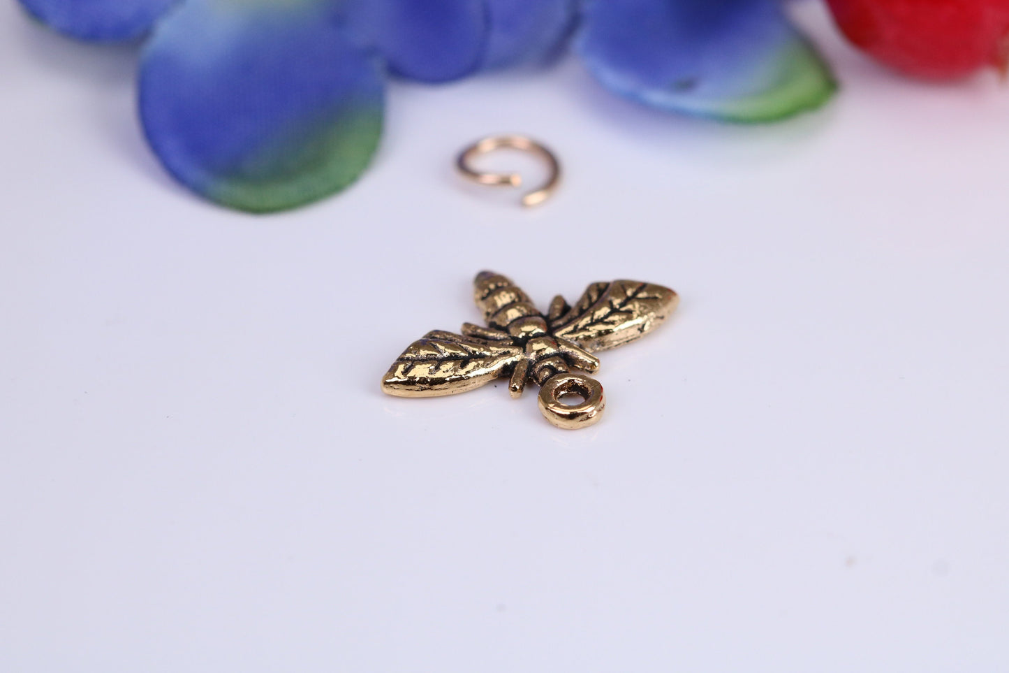 Wasp Charm, Traditional Charm, Made from Solid Cast Yellow Gold, British Hallmarked
