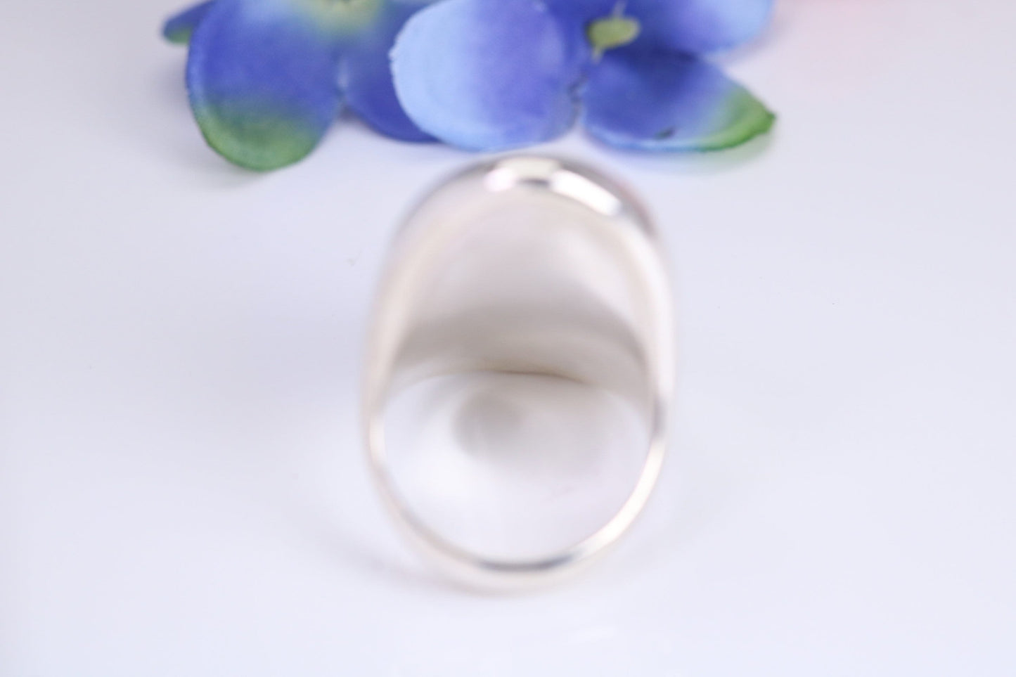 Oval Signet Ring, very very large substantial and very heavy, made from solid cast silver, British Hallmarked