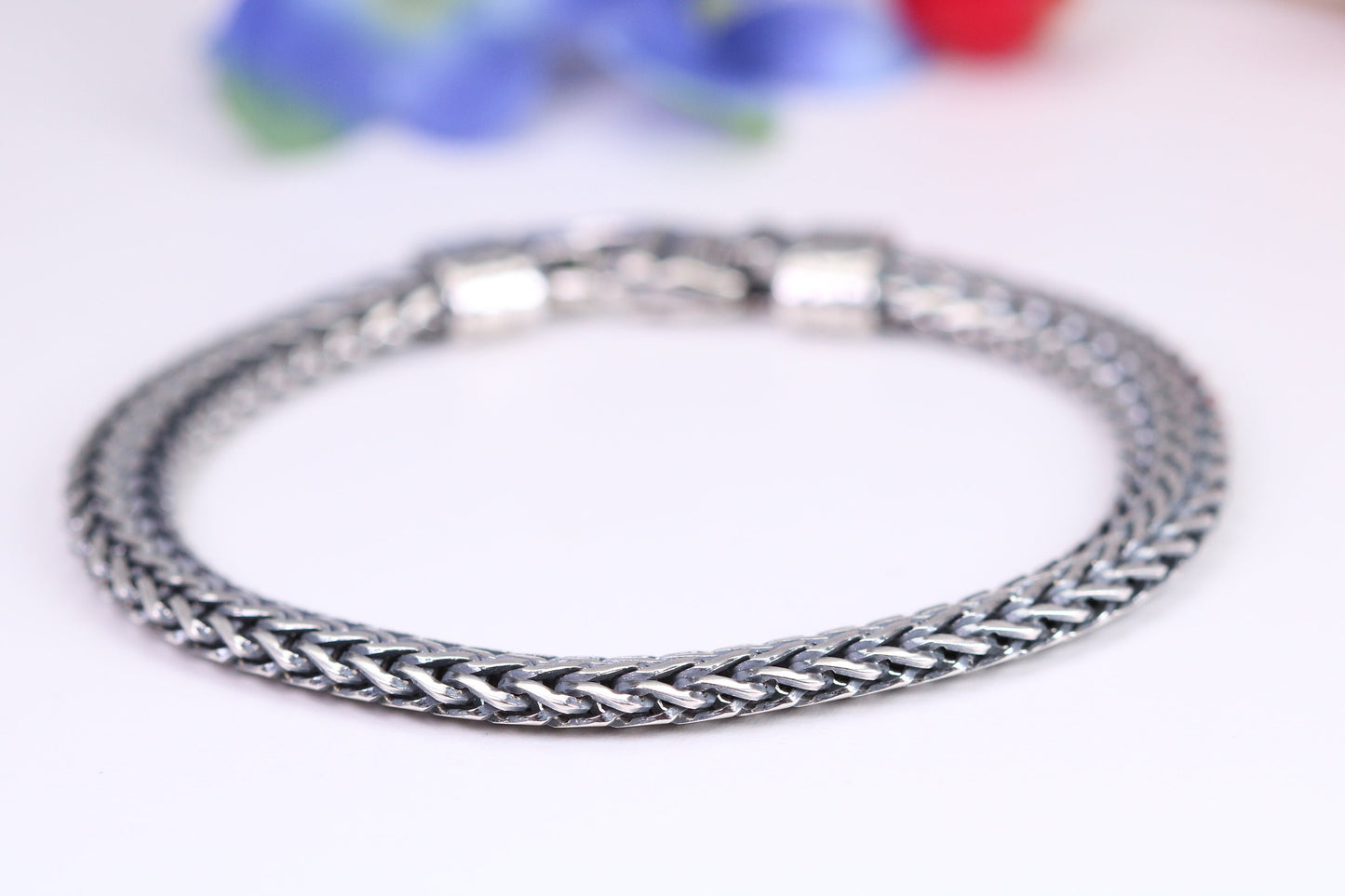 Cuban Bracelet, made from solid Sterling Silver, 7.50 Inches Long x 7 mm Wide, British Hallmarked