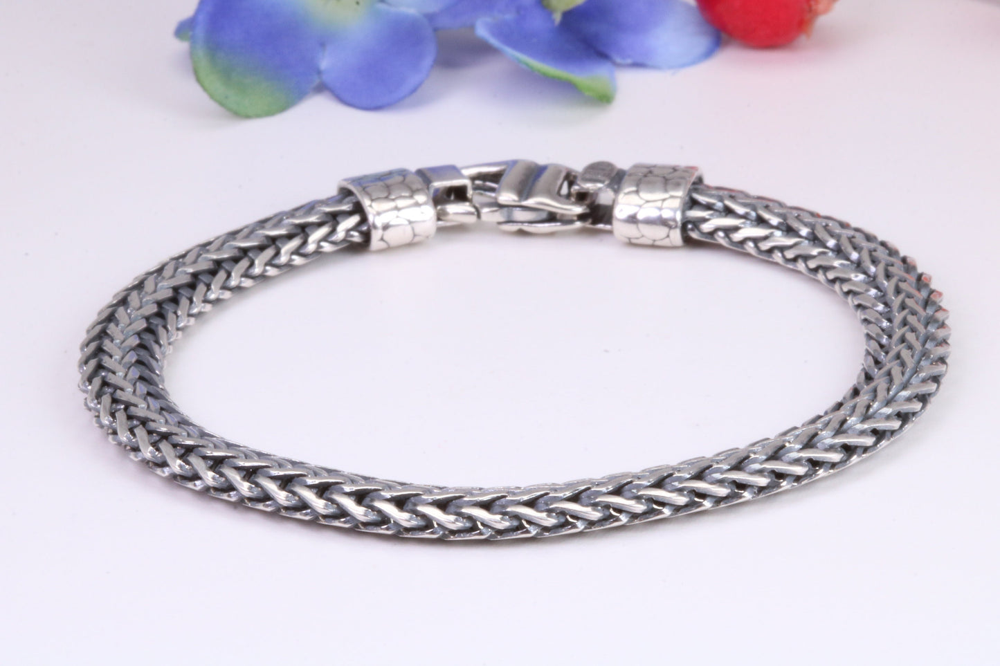 Cuban Bracelet, made from solid Sterling Silver, 7.50 Inches Long x 7 mm Wide, British Hallmarked