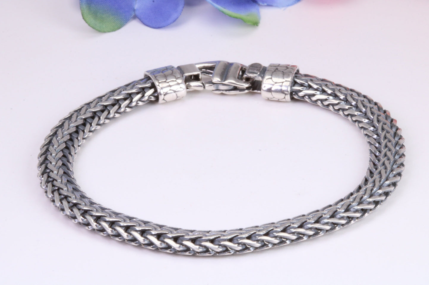 Cuban Bracelet, made from solid Sterling Silver, 7.50 Inches Long x 7 mm Wide, British Hallmarked