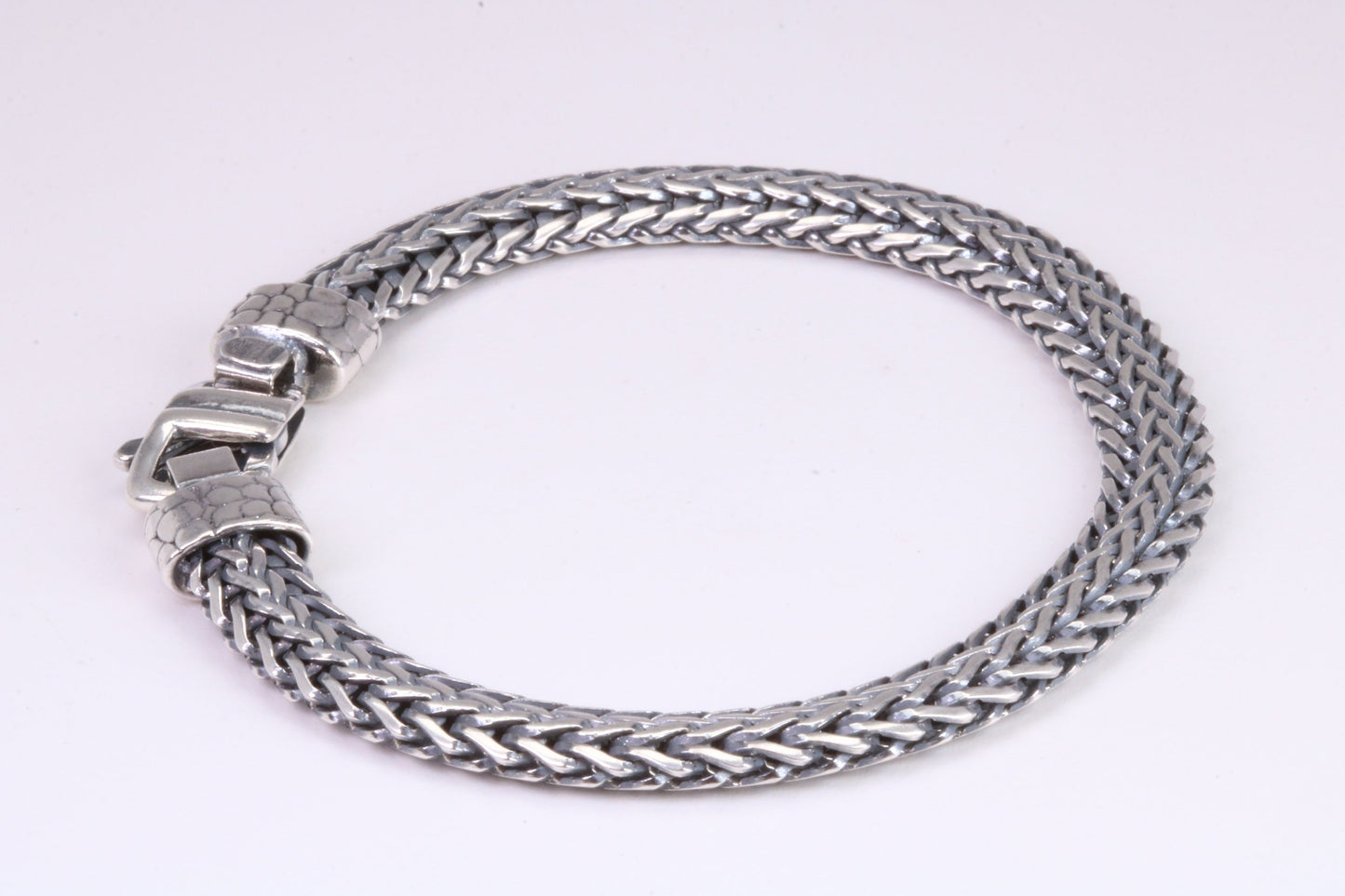 Cuban Bracelet, made from solid Sterling Silver, 7.50 Inches Long x 7 mm Wide, British Hallmarked